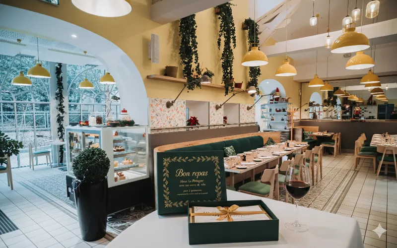 Le Potager avec un verre de vin