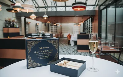 Menu Grand VATEL avec 1 coupe de champagne