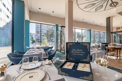 Menu Marché, Accord mets et vins et coupe de champagne